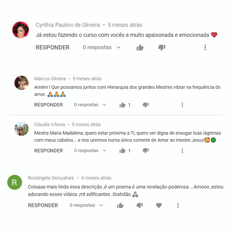 Relatos de alunos