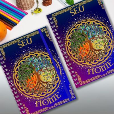 Caderno Artístico Árvore da Vida - Universitário - 200 folhas - Personalizado