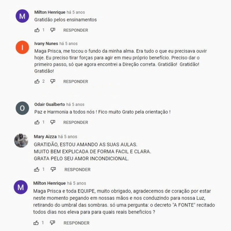 Captura de depoimento publicado