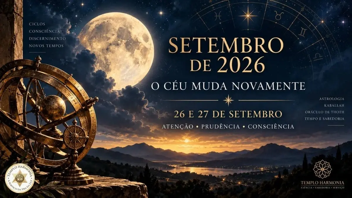 Astrologia Setembro 2026 — atenção aos dias 26 e 27 de setembro